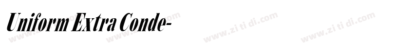 Uniform Extra Conde字体转换